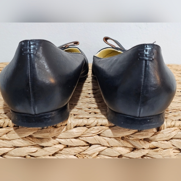 Sarah Flint Natalie Flats w Bow in Black Vachetta Size 10 (41) Made in Italy - Picture 5 of 16